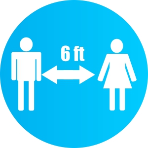 social distancing safety signs